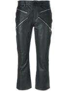 Alexander Wang Cropped Calf Leather Trousers