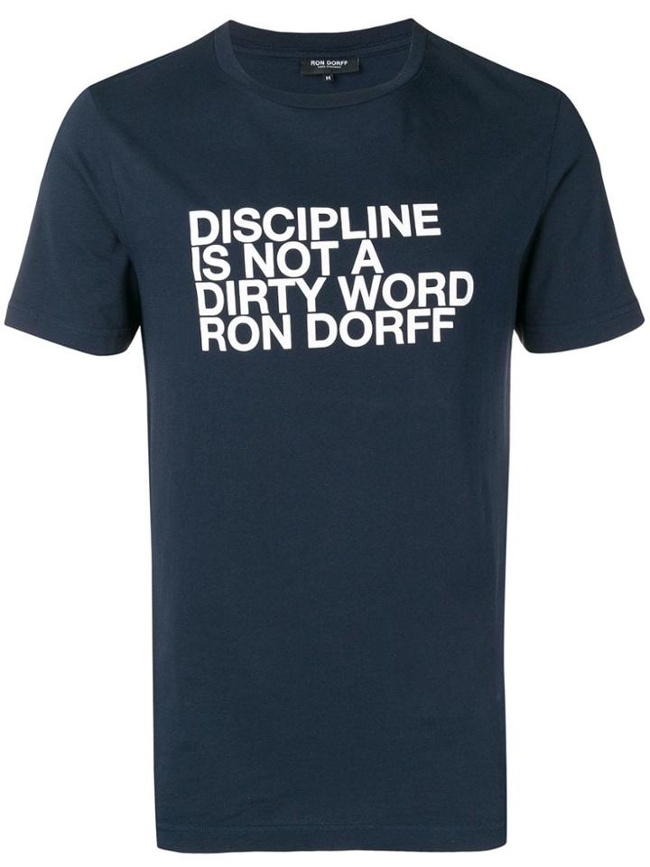 Ron Dorff Discipline Print T-shirt - Blue
