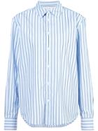 Frame Denim Loose Fit Striped Shirt - Blue