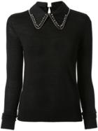 Nº21 Embellished Collar Jumper - Black