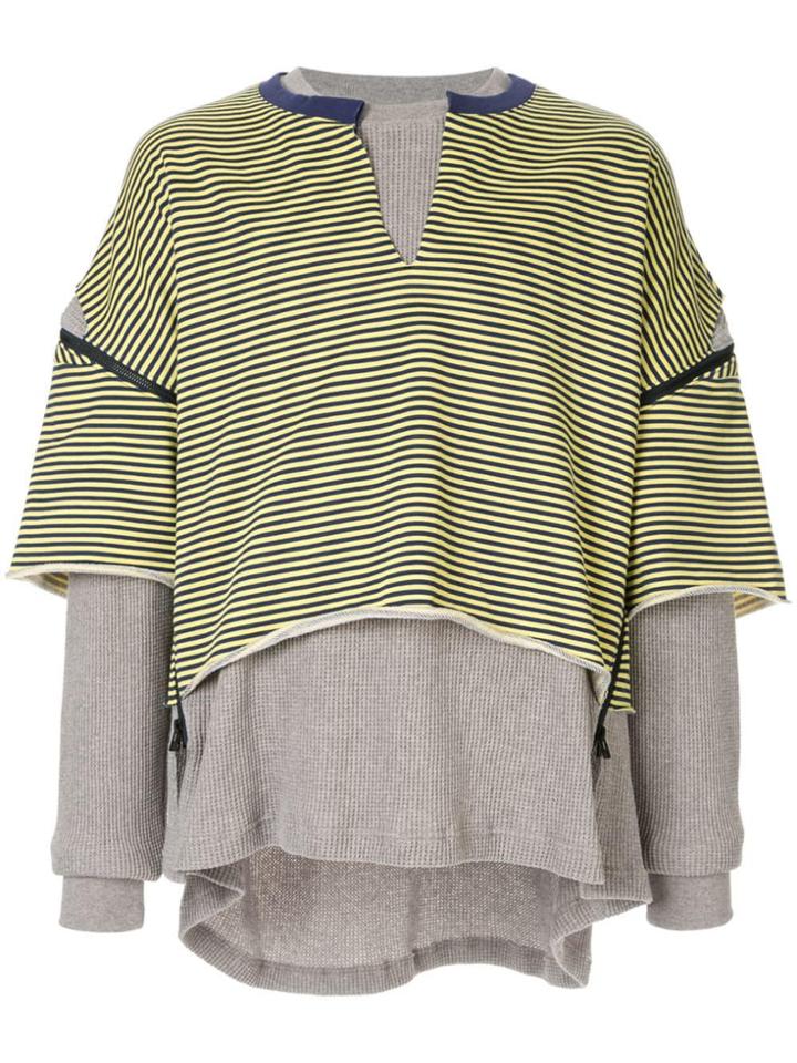 Facetasm Layered Zipped Jumper - Yellow