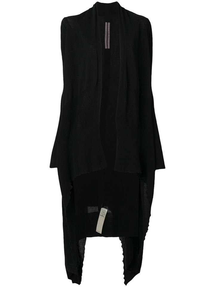 Rick Owens Long Wrap Cardigan - Black