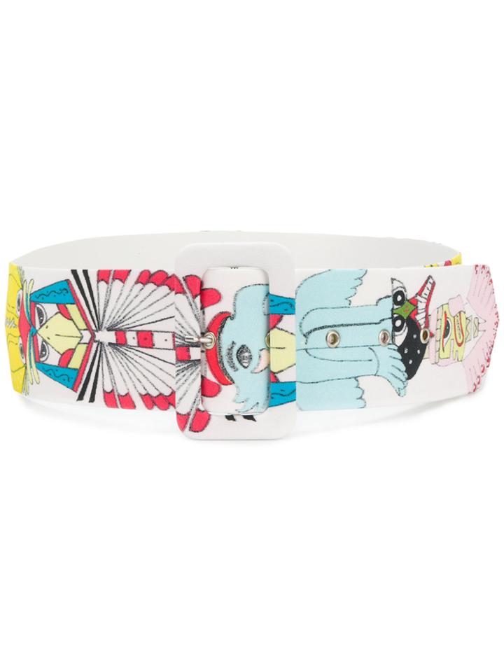 Ultràchic Printed Buckled Belt - Multicolour