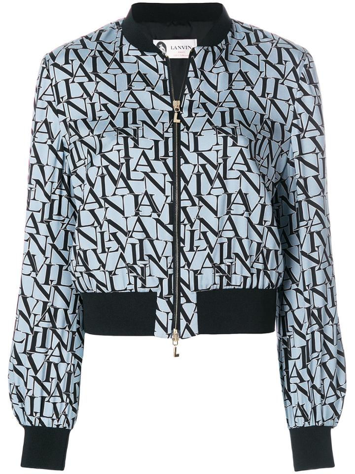 Lanvin Logo Bomber Jacket - Blue