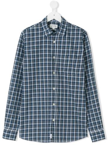 Hartford Kids - Checked Shirt - Kids - Cotton - 14 Yrs, Boy's, Blue