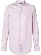 Giorgio Armani Stand Collar Shirt - Pink & Purple