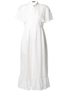 Alexa Chung Broderie Anglaise Cape Dress - White