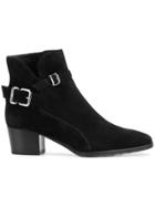 Tod's Buckle Strap Ankle Boots - Black