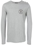 Balmain Longsleeved Logo Sweatshirt - Grey