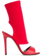 Marc Ellis Sock Style Cut Out Detail Sandals - Red