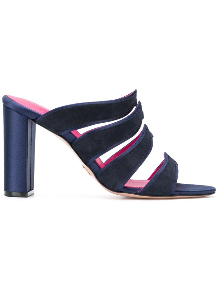 Oscar Tiye Fajer Mules - Blue