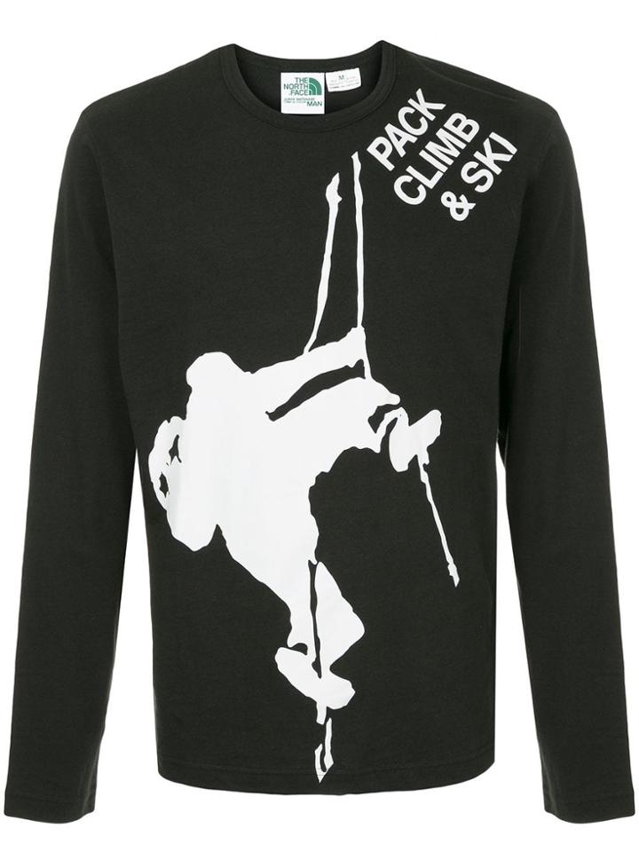 Junya Watanabe Man Climbing Graphic Print T-shirt - Black