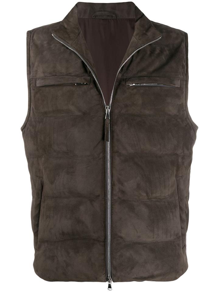 Al Duca D'aosta 1902 Padded Gilet - Brown
