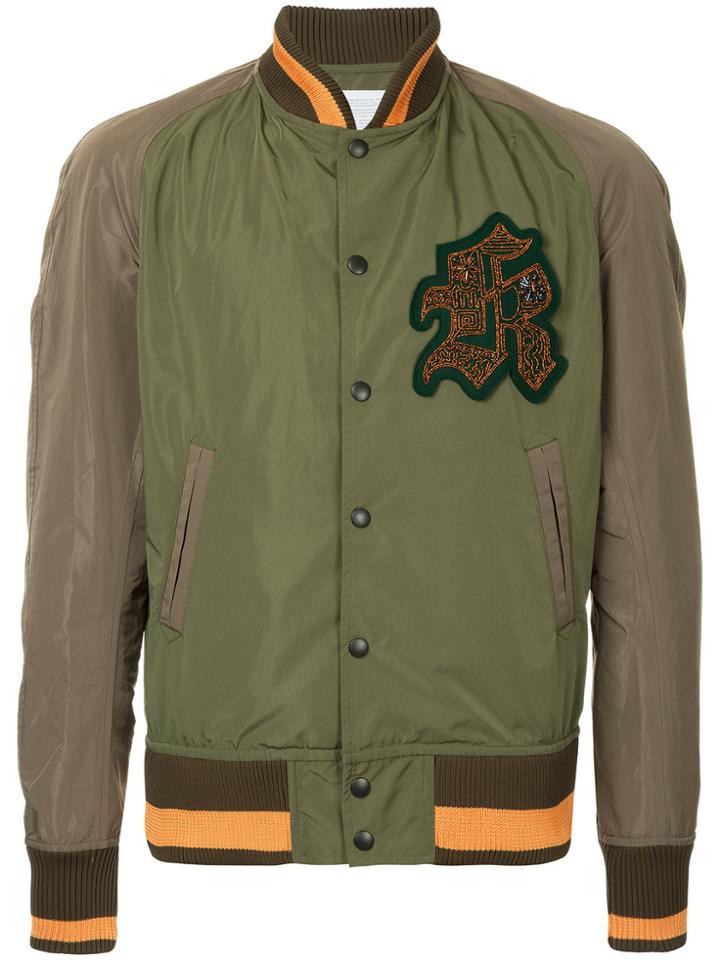 Kolor Logo Patch Bomber Jacket - Green