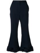 Stella Mccartney - Fur Free Fur Malina Trousers - Women - Wool - 38, Blue, Wool