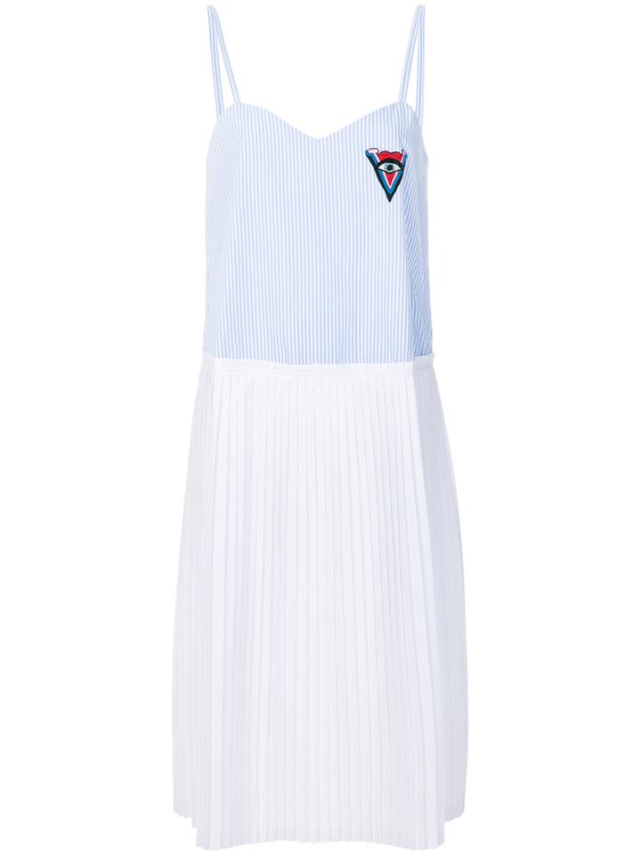 Vivetta Pleated Shift Dress - White