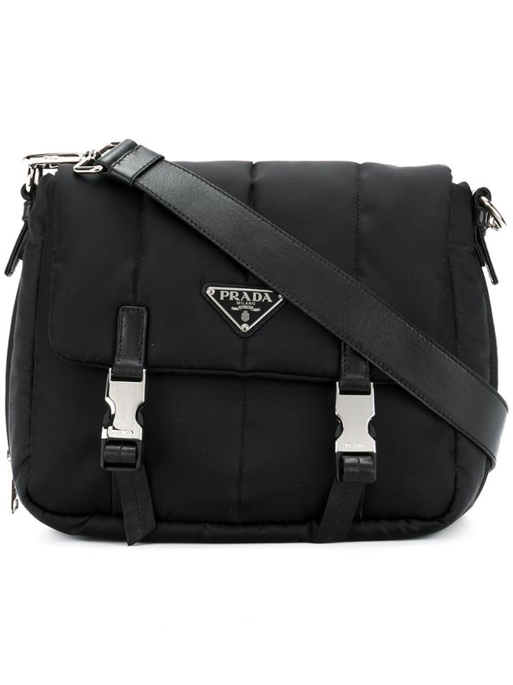Prada Tessuto Bomber Shoulder Bag - Black