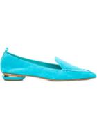 Nicholas Kirkwood Beya Loafers, Women's, Size: 38.5, Blue, Leather/suede