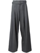 Icosae Deconstructed Wide-leg Trousers, Men's, Size: Large, Grey, Spandex/elastane/wool