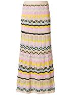 M Missoni Knitted Midi Skirt - Multicolour