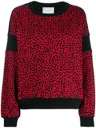 Philosophy Di Lorenzo Serafini Leopard Print Sweater - Red