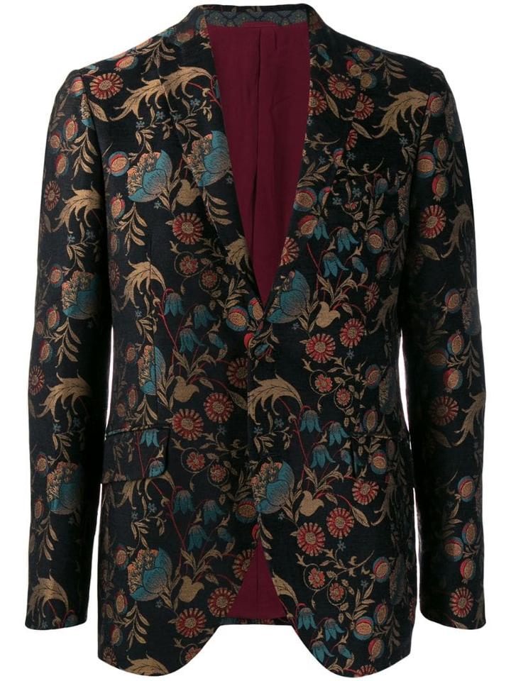 Etro Floral Pattern Blazer - Black