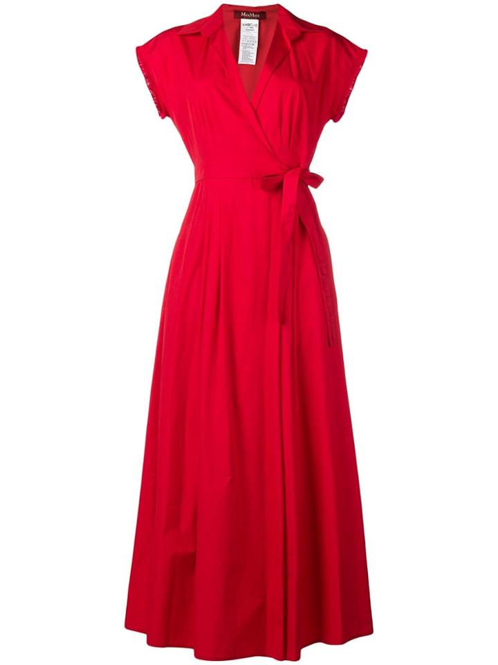 Max Mara Studio Slim Fit Tie Dress - Red