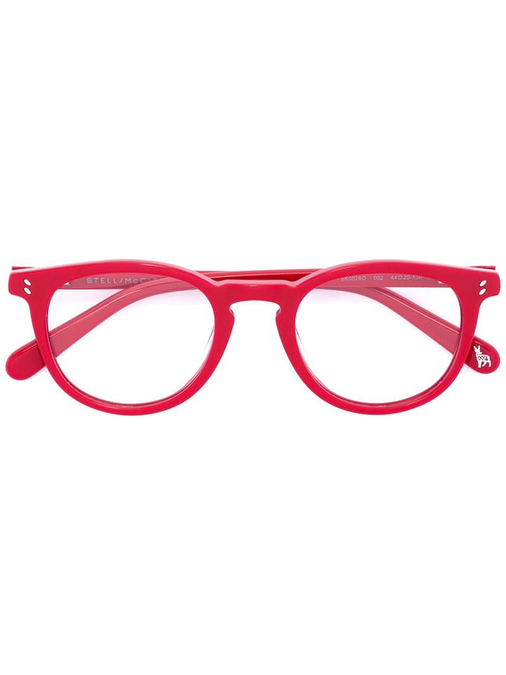 Stella Mccartney Kids Full Rim Round Eyeglasses, Red