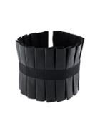Masnada Pleated Choker Necklace - Black