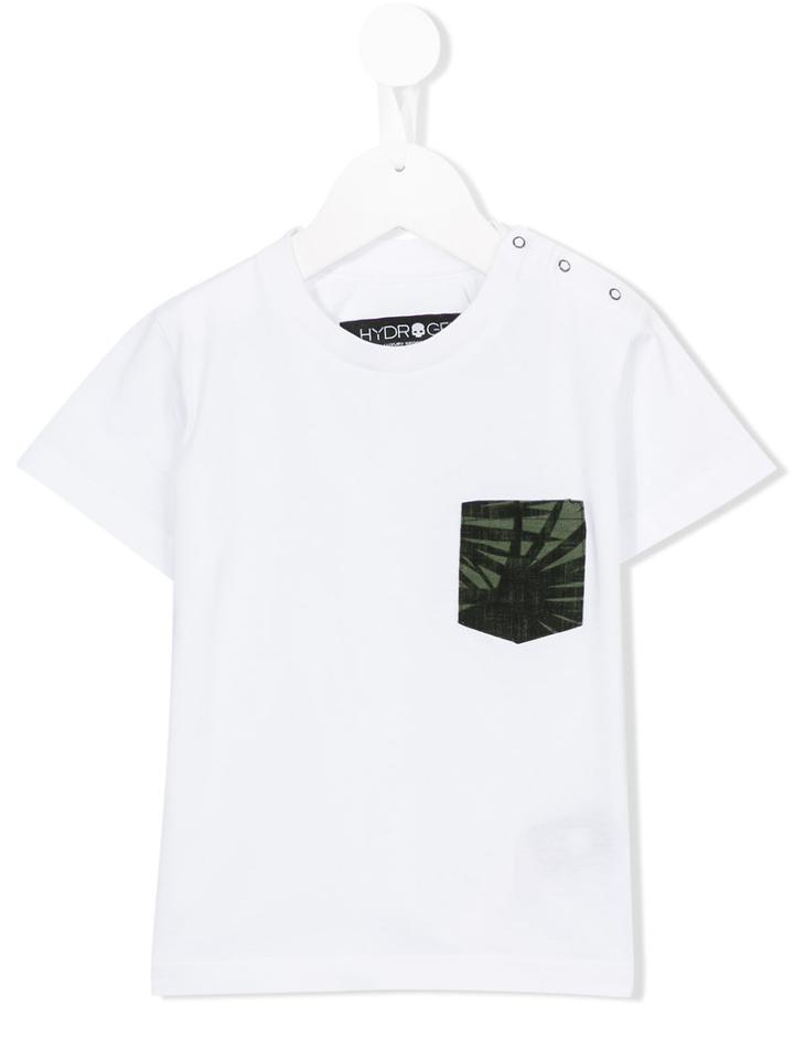 Hydrogen Kids Palm Print Pocket T-shirt, Boy's, Size: 8 Yrs, White