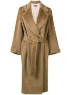 Antonelli Greta Belted Fur Coat - Nude & Neutrals