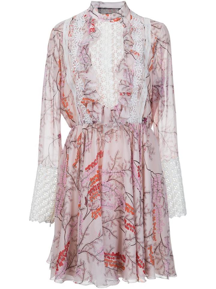 Giambattista Valli 'cherry Blossom' Dress, Women's, Size: 44, Pink/purple, Cotton/silk/polyester