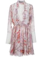 Giambattista Valli 'cherry Blossom' Dress, Women's, Size: 44, Pink/purple, Cotton/silk/polyester