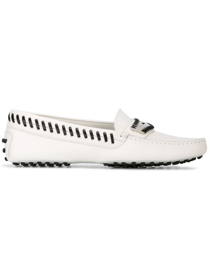 Tod's Contrast Stitch Driving Shoes