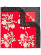 Alexander Mcqueen Floral Print Scarf - Red