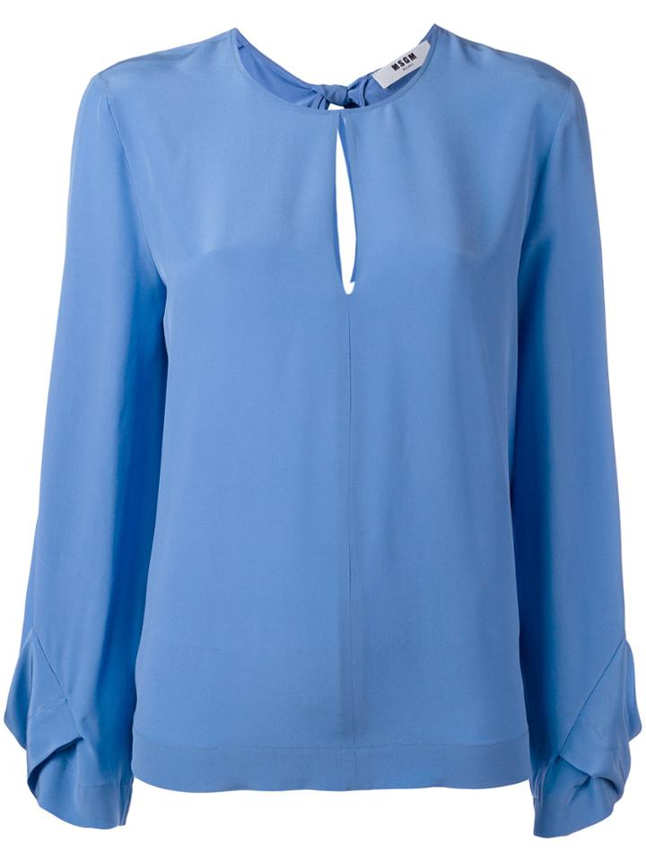 Msgm Tie Back Blouse - Blue