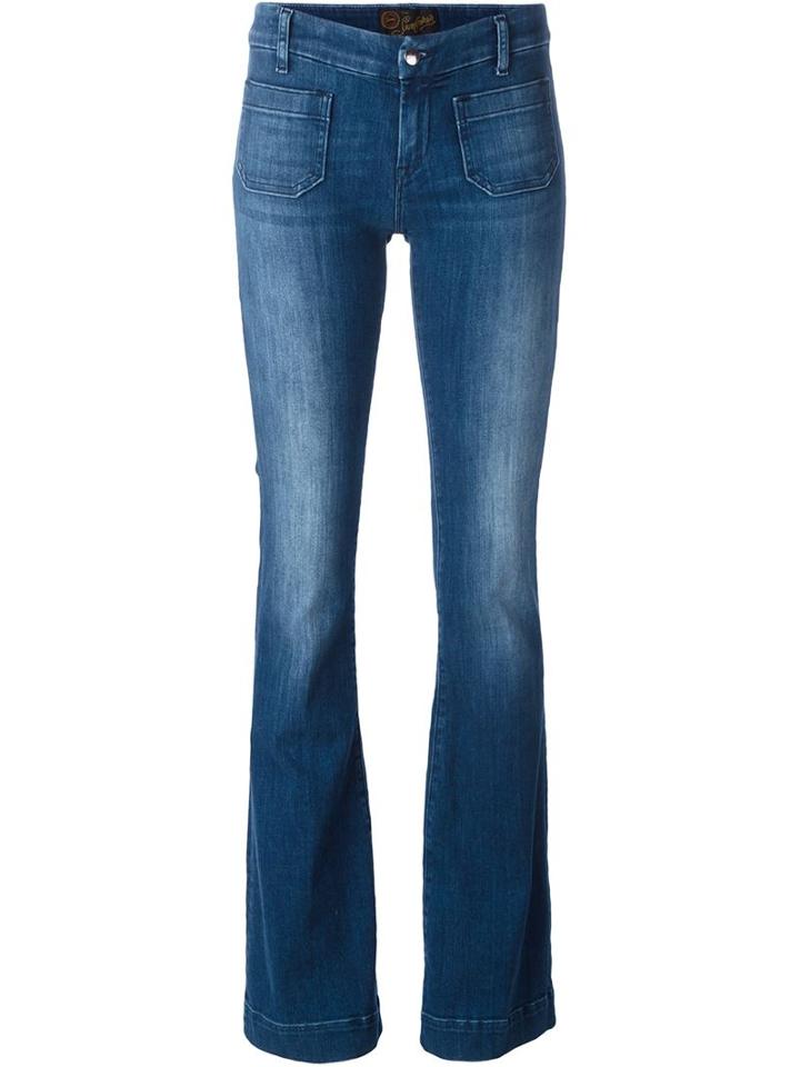 The Seafarer Flared Jeans, Women's, Size: 27, Blue, Cotton/polyester/spandex/elastane