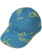 Versace Logomania Print Cap - Blue