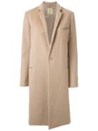 Fad Three Single Breasted Coat, Women's, Size: Large, Brown, Cotton/nylon/cupro/wool