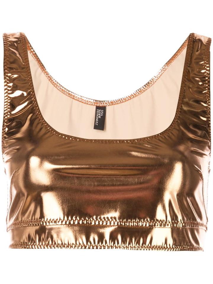 Lisa Marie Fernandez Metallic Vest - Gold