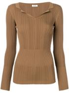 Toteme Stripped Knitted Top - Brown
