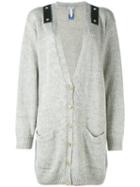 Loewe - Shoulder Strap Cardigan - Women - Linen/flax - M, Nude/neutrals, Linen/flax