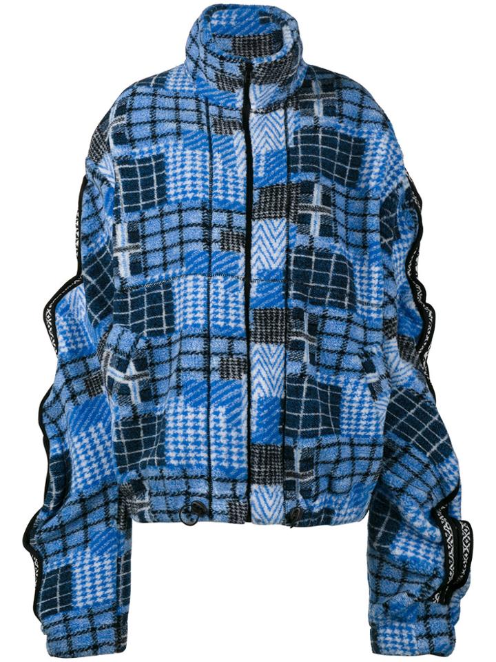 Y / Project Patchwork Oversized Bomber Jacket - Blue
