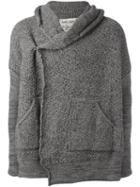 Daniel Andresen Hooded Boxy Cardigan, Men's, Size: Medium, Grey, Linen/flax/virgin Wool
