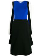 Stella Mccartney Colour-block Long-sleeved Dress - Blue