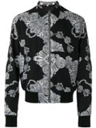 Mcq Alexander Mcqueen Zipped Bomber Jacket, Men's, Size: 46, Black, Viscose