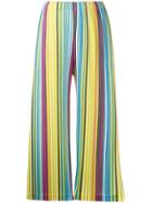Pleats Please By Issey Miyake Striped Pleated Trousers - Yellow