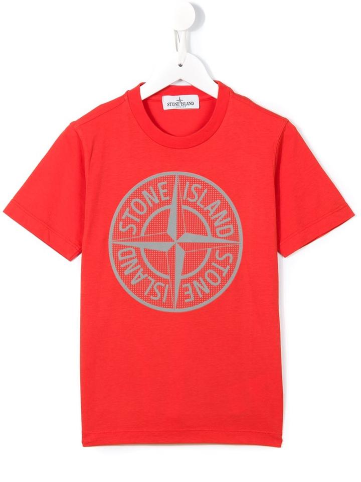 Stone Island Kids Logo T-shirt, Boy's, Size: 8 Yrs, Red