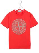 Stone Island Kids Logo T-shirt, Boy's, Size: 8 Yrs, Red
