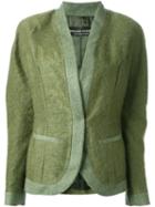 Jean Louis Scherrer Vintage Flannel Jacket, Women's, Size: 38, Green
